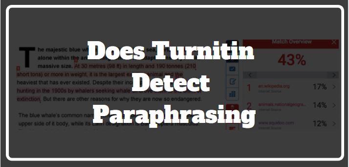 turnitin pick-up paraphrasing