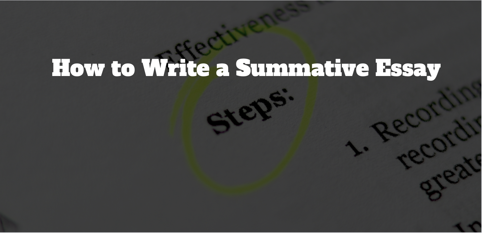 how to write a summative essay