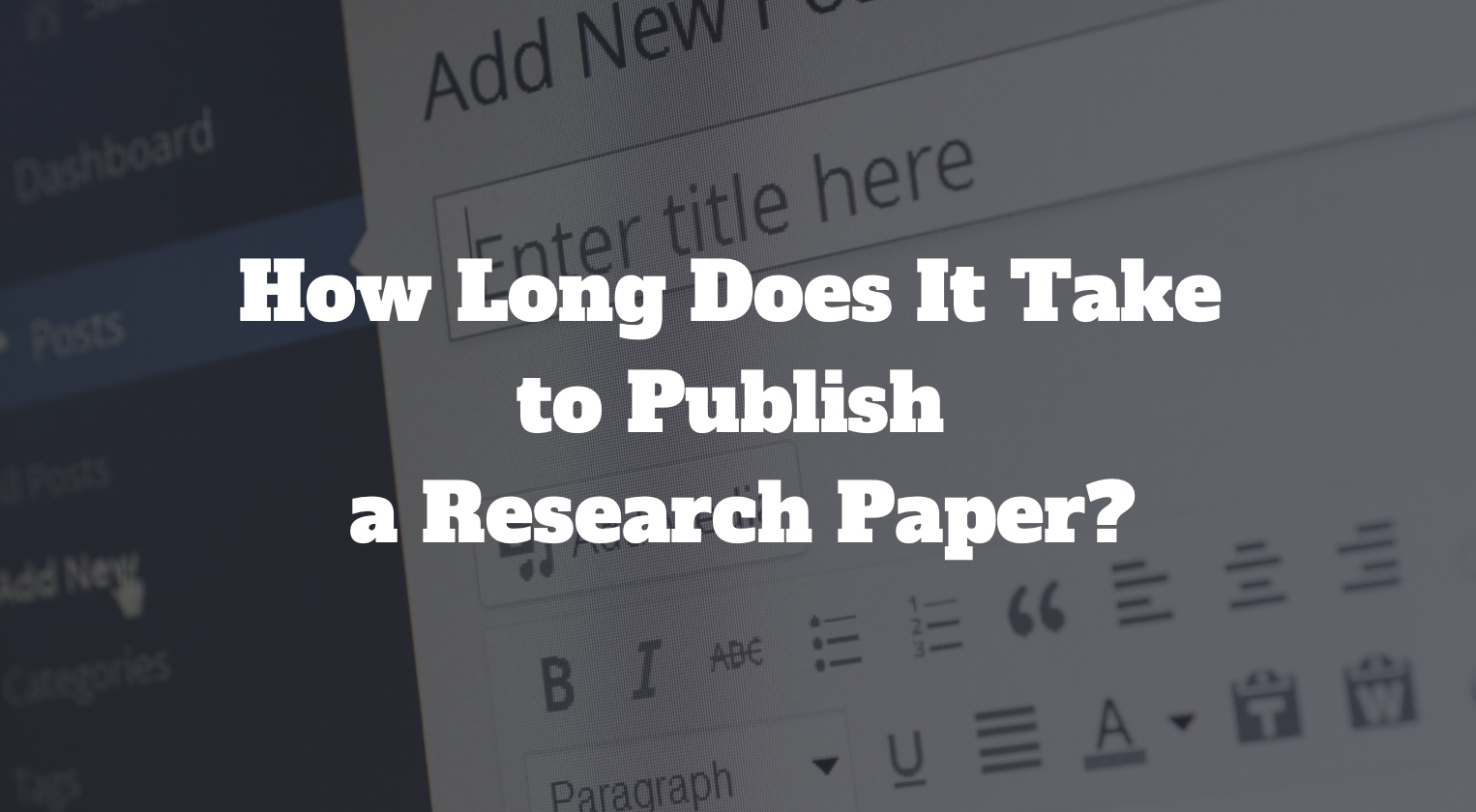 how long does it take to publish research paper