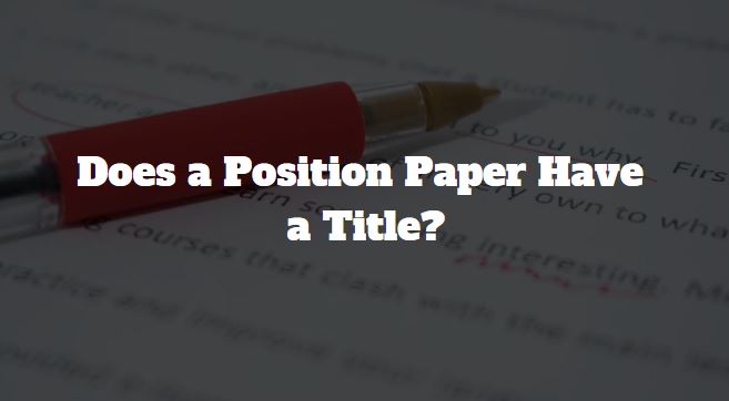 position paper title